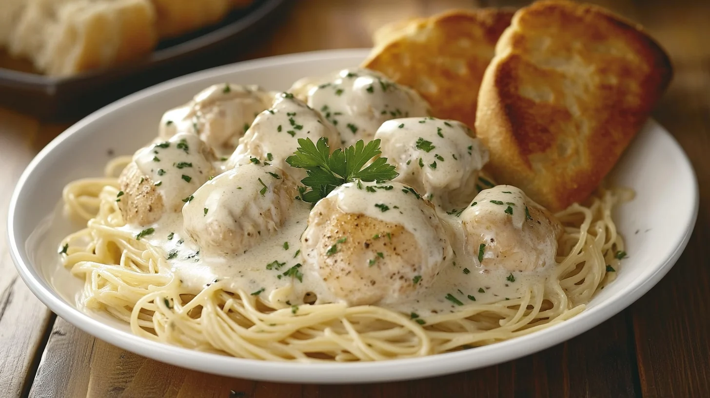 A beautifully plated dish of Crockpot Angel Chicken