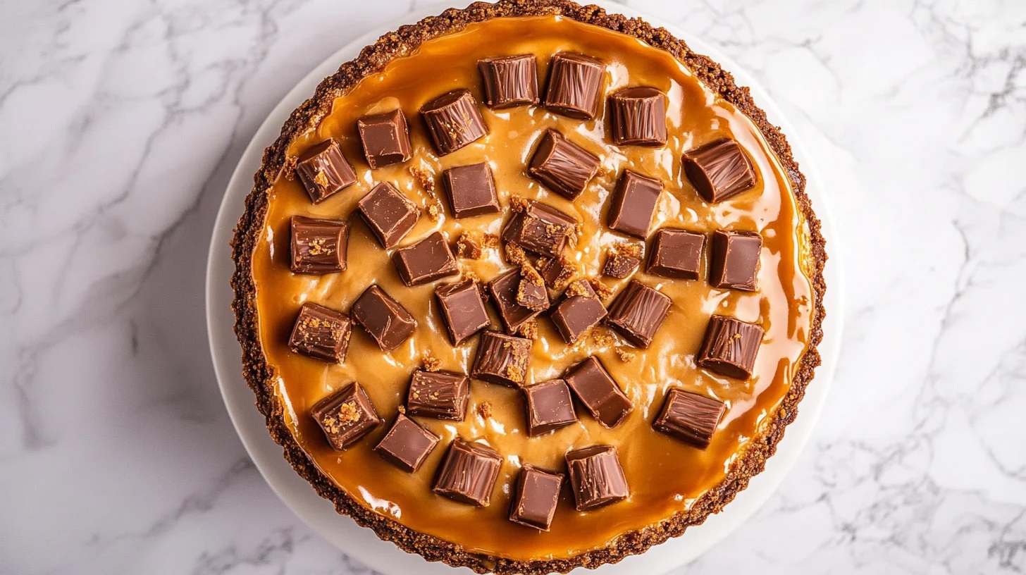 A whole Reeses caramel cheesecake