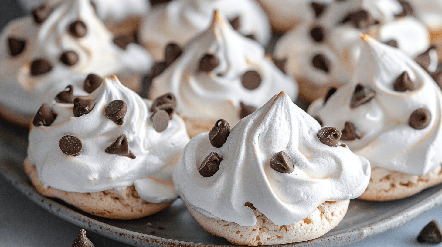 Chocolate chip meringue cookies