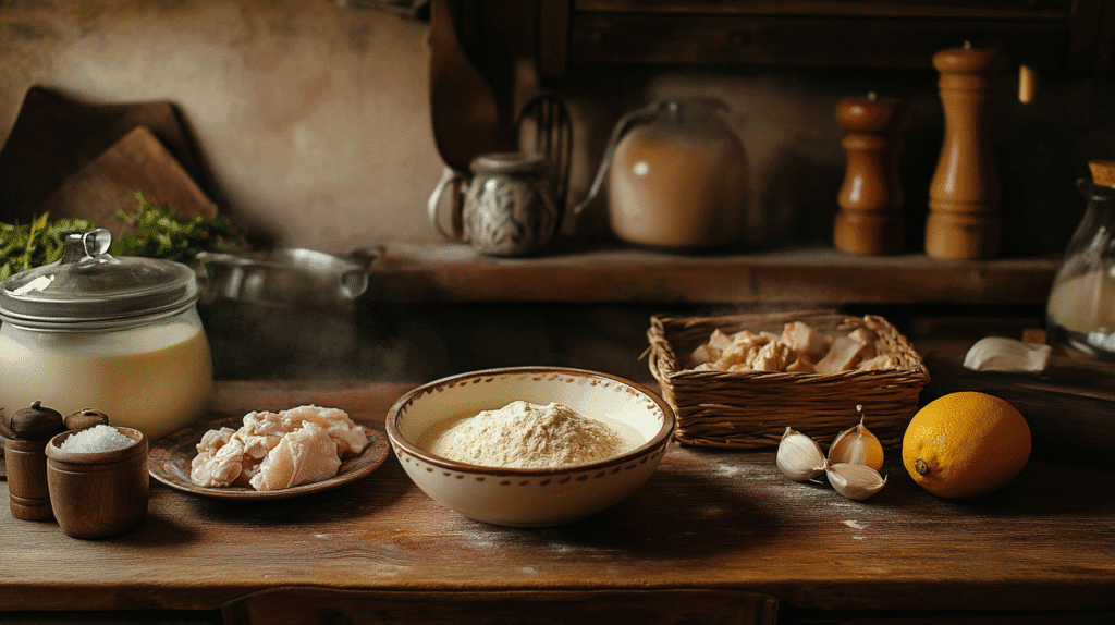 ingredients for Chicken Velvet Soup
